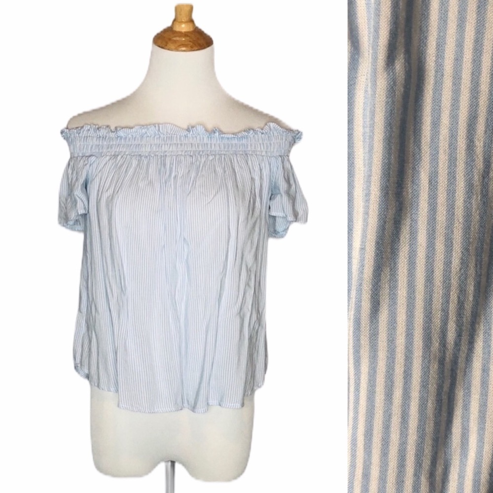 Jack Wills Duckett Stripe Off the Shoulder Top 2